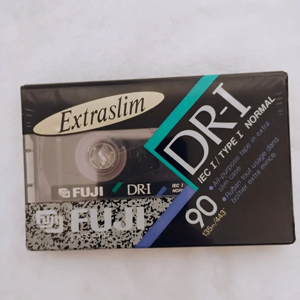 3 FUJI DR-I ExtraSlim 90 Minute Blank‎ Cassette Tapes Recording NEW Sealed Lot D